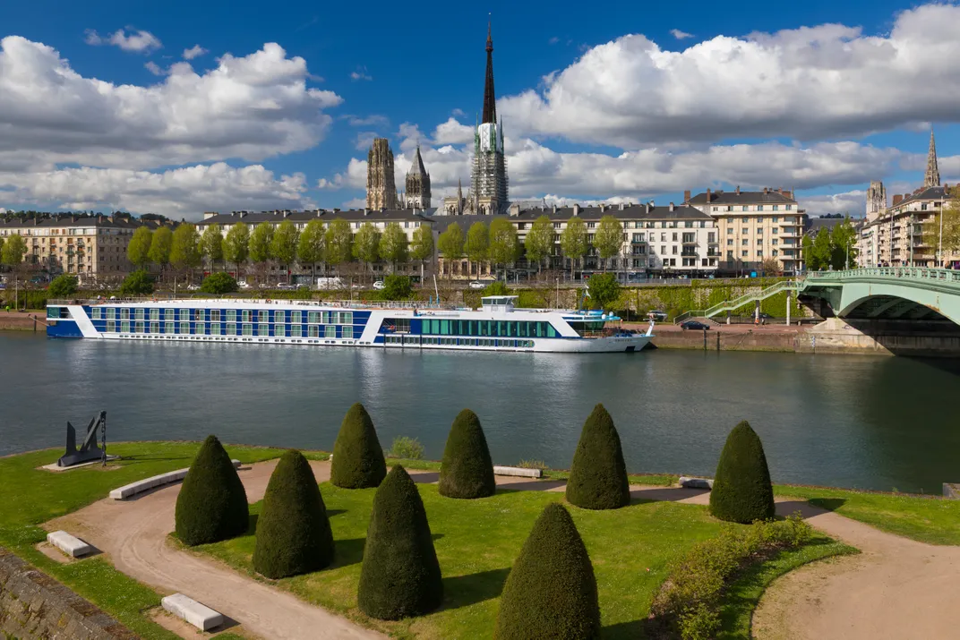 The Ama Lyra on the Seine in Rouen. Credit: AMA Waterways
