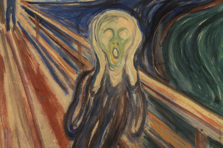 Close-up of Edvard Munch's "The Scream" (1893)