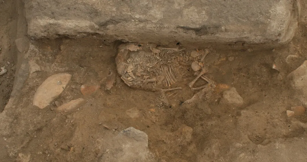 Skeletons unearthed at the West Mound in Catalhoyuk