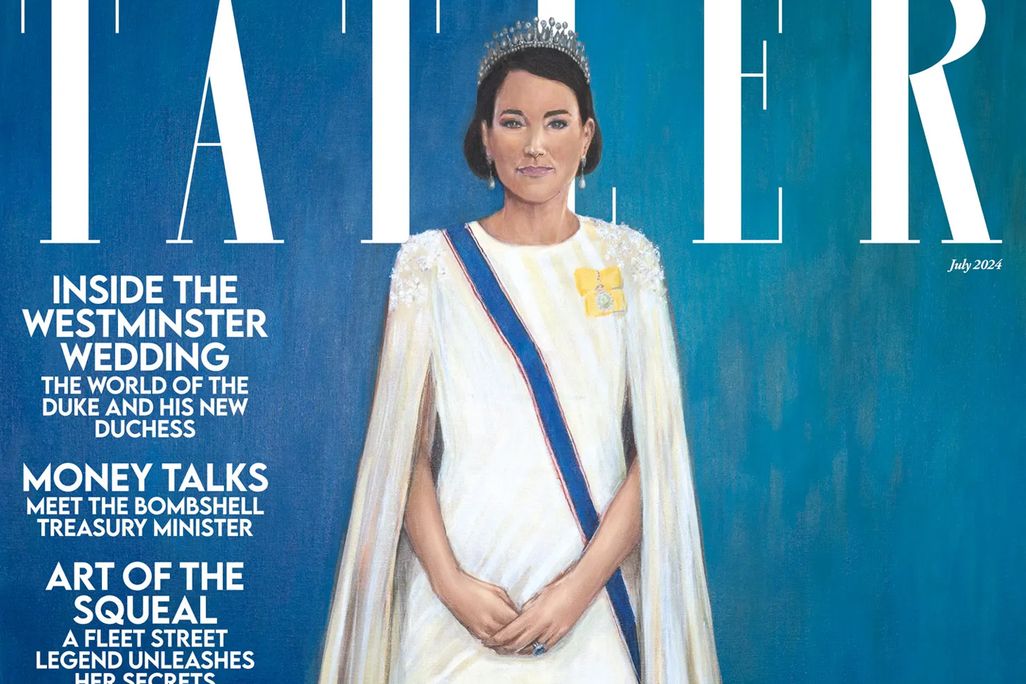 Portrait of Catherine, Princess of Wales, on the cover of "Tatler"