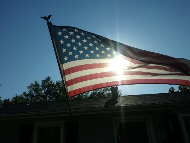 American flag flying in my front yard | Smithsonian Photo Contest