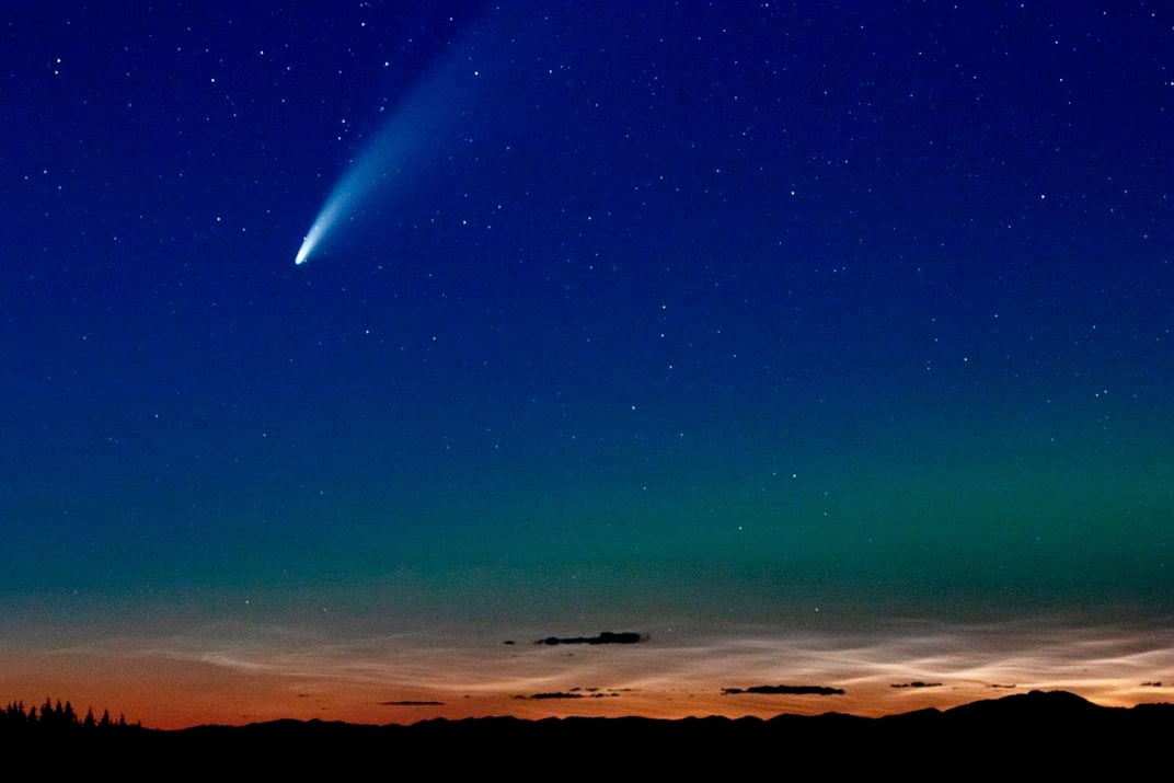 Comet NEOWISE over noctilucent clouds | Smithsonian Photo Contest ...