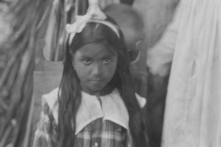 Unidentified Native child near Baracoa, Cuba, 1919. Detail of photo by Mark Raymond Harrington. NMAI N04470