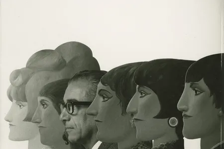 Leo Lionni with profile cut outs, c. 1970