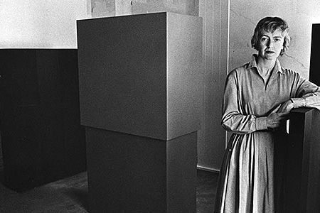 Anne Truitt in her Twining Court studio, Washington, DC, 1962.