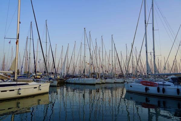 A Harbor Full of Yachts after Sailing for a Week in Greece thumbnail