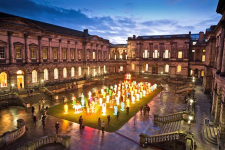 Over 90 Chinese warriors will light up the University of Edinburgh's quadrangle.