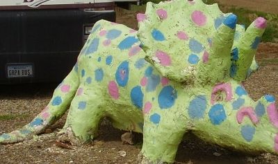 A polka-dot Triceratops in Jordan, Montana