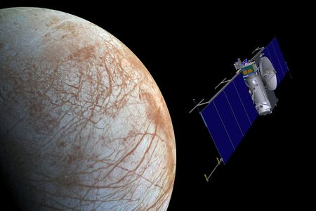 It will be another 10 years at least before this artist's concept -- of NASA's proposed Europa mission -- becomes a reality.