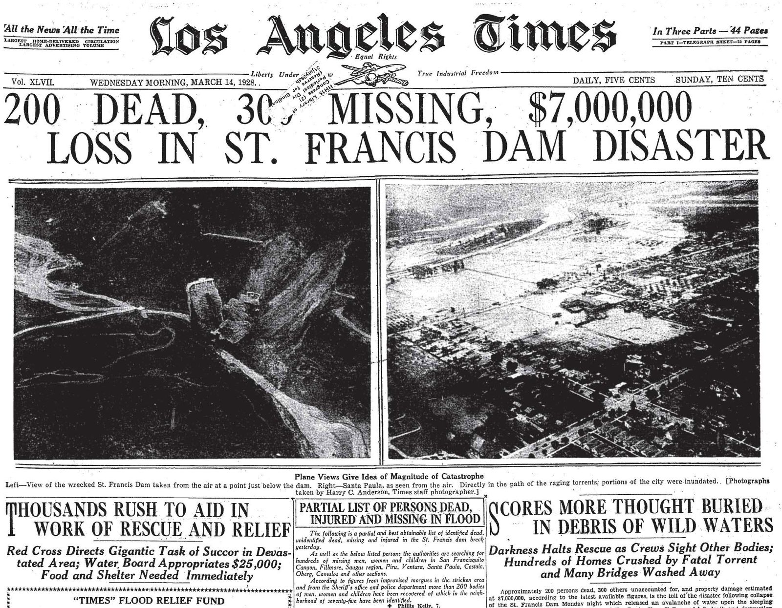 On Occasions Like This, I Envy the Dead: The St. Francis Dam Disaster, History