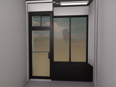 A screenshot of William Wheeler's VR creation showing a barren, sandy landscape to explore