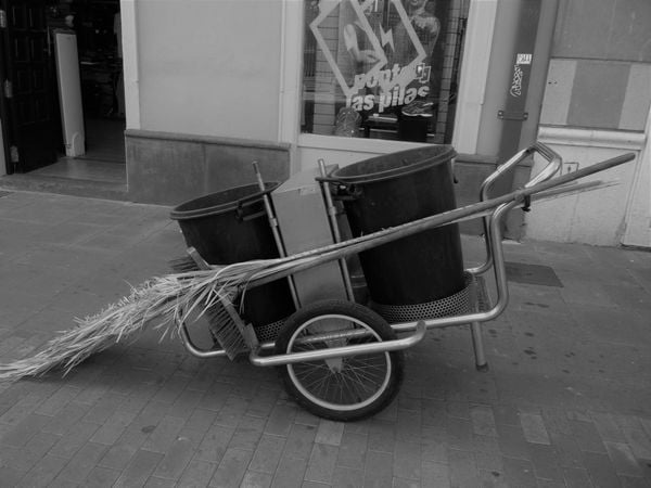 Street cleaner cart in San Cristobal de La Laguna thumbnail