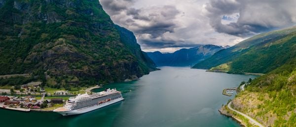 Aurlandsfjord Norway by Drone thumbnail