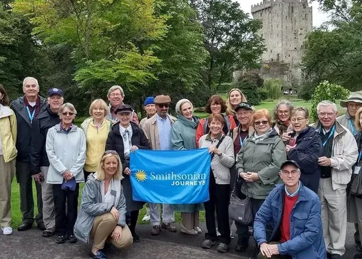 Enjoying the Emerald Isle in front of Blarney Castle