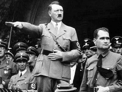 Rudolf Hess, at right, was a Nazi leader when he flew to Scotland in May of 1941.
