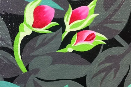 The rose buds are the universal symbol for love and courage.