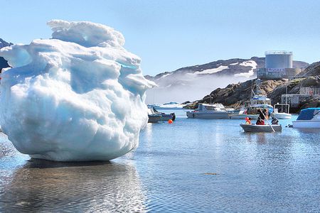 Melting Greenland glaciers will have an effect on the global climate by affecting the strength of ocean circulation patterns. Exactly how much of an effect they’ll have is stlll up in the air.