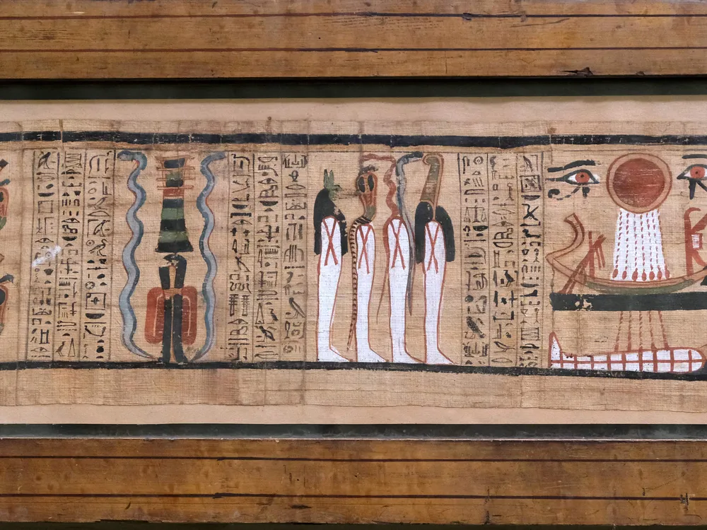 Ancient hieroglyphs from Egypt's Book of the Dead