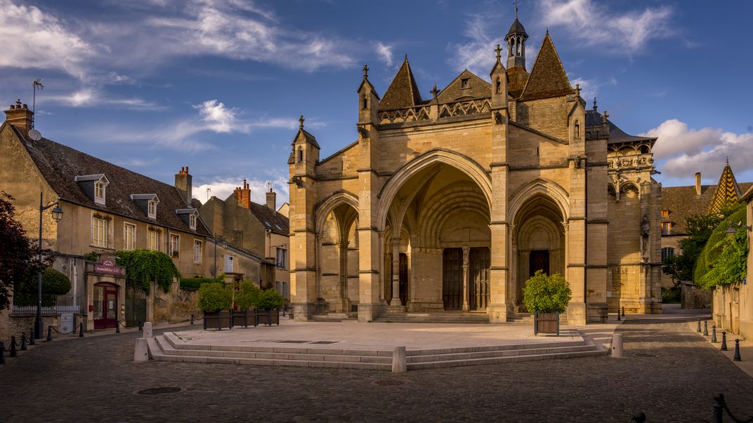 A town square in Beaune, France