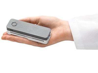 The MinION, a hand-held DNA sequencer.