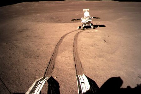 Yutu-2 sets off on its inaugural journey.