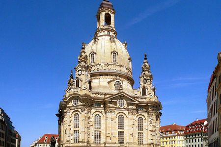 The Frauenkirche of Dresden at Neumarkt in 2009