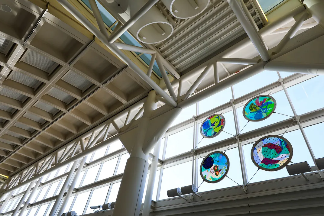 The view from inside Ontario International Airport