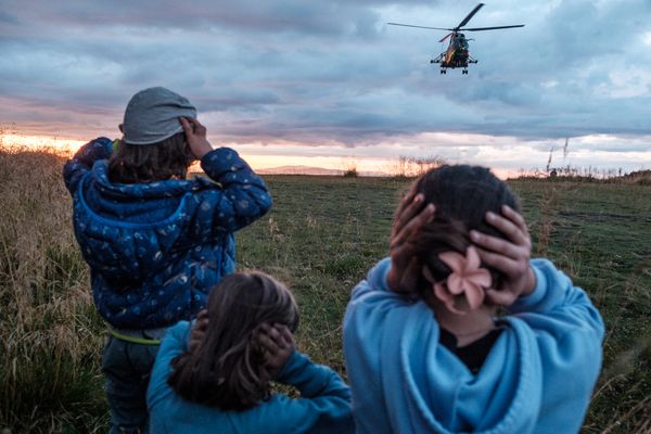 helicopter in ceahlau mountains romania thumbnail