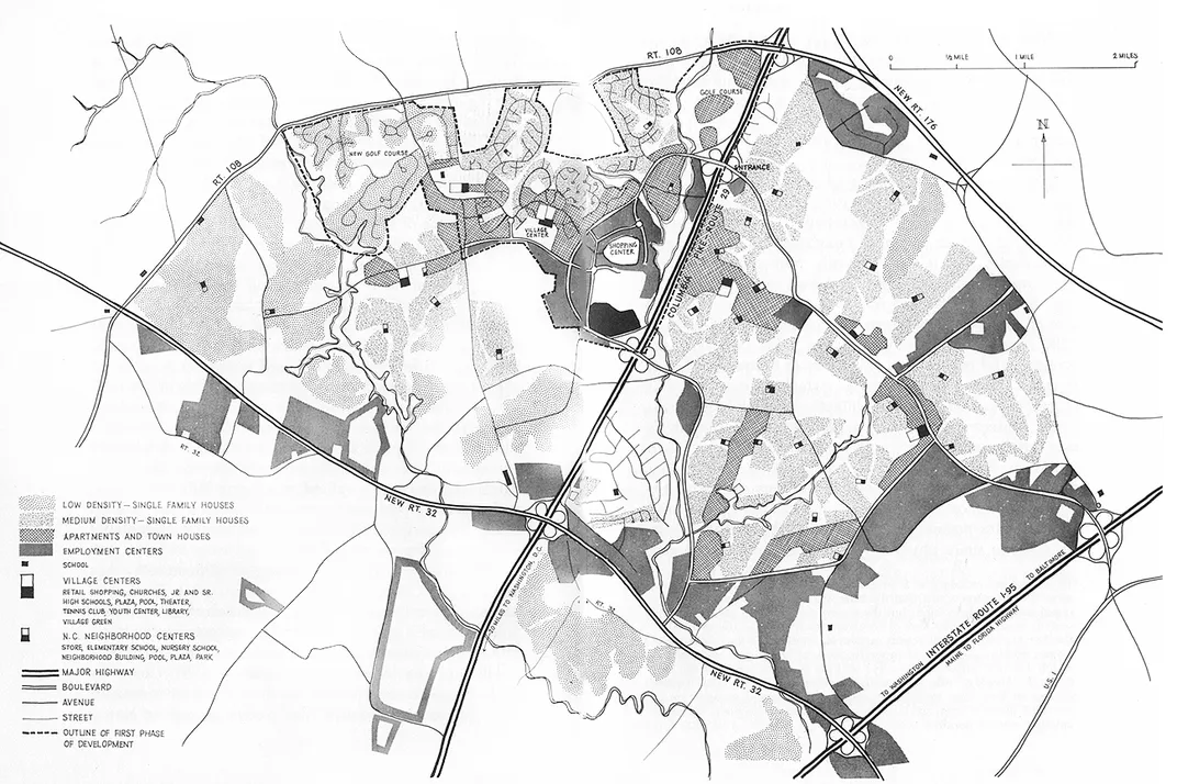 An early map of Columbia, Maryland