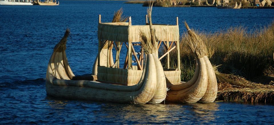 Reed boats on Lake Titicaca 