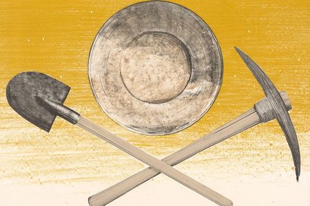 "Pick, Pan, Shovel," Ed Ruscha, 1980