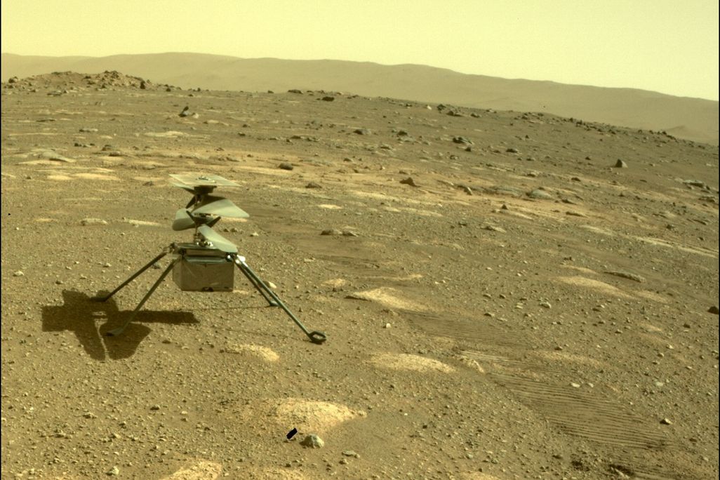 An image of the Ingenuity Mars Helicopter 