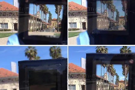A smart window prototype dims in response to electricity.