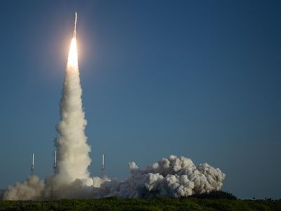 The Mars 2020 mission departing Earth, courtesy of an Atlas V rocket. 