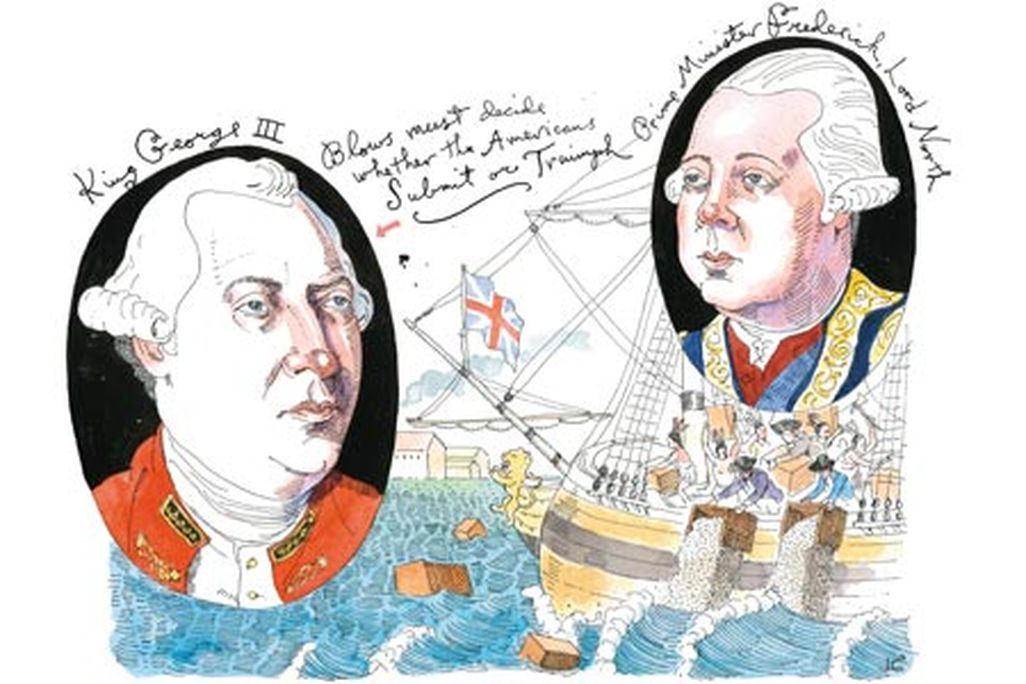 King George III and Lord North British leaders