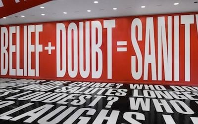 Barbara Kruger offers words of wisdom at the new installation at the Hirshhorn, just in time for the political conventions.