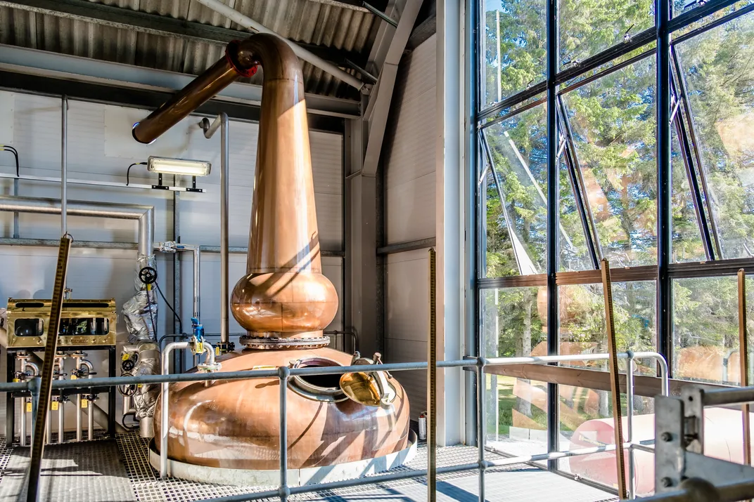 Traditional whisky distillery 
