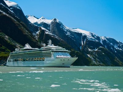 A cruise ship in Alaska, similar to the one that will cross the Northwest Passage in August