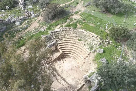 The newly unearthed odeon in Crete