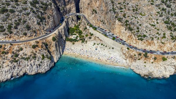 Aerial views of Kaputas Beach in Antalya thumbnail