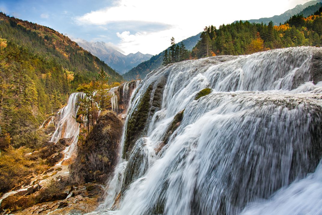 A waterfall in Jiuzhaigou nation park, Sichuan, China | Smithsonian ...