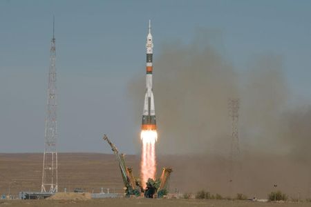 Russian Soyuz rocket carrying astronauts Nick Hague and Aleksey Ovchinin lifts off on Thursday, October 11. 