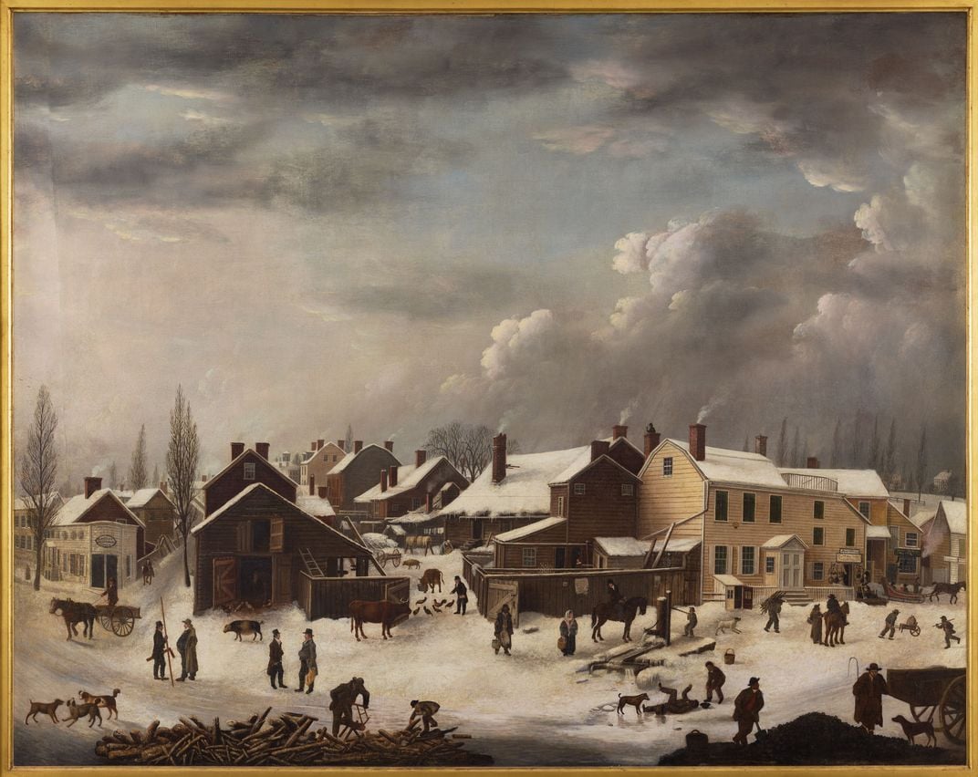 Winter Scene in Brooklyn by Francis Guy