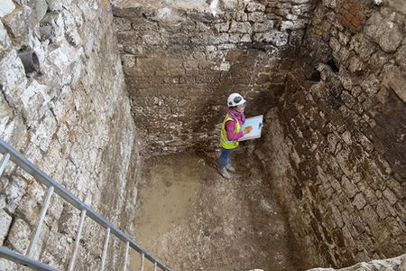 The cesspit under the Somerset House is nearly 15 feet deep and contained almost 100 artifacts.