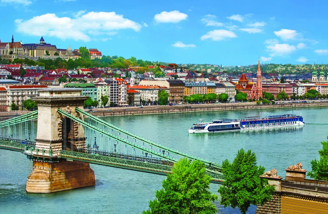 AMA Waterways ship plying the Danube in Budapest. Credit: AMA Waterways