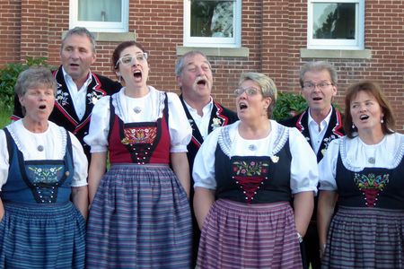 Swiss yodeling choir Jodlerclub Echo during a competition. 