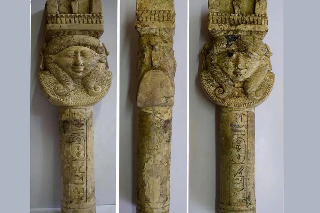 pillar depicting the goddess Hathor