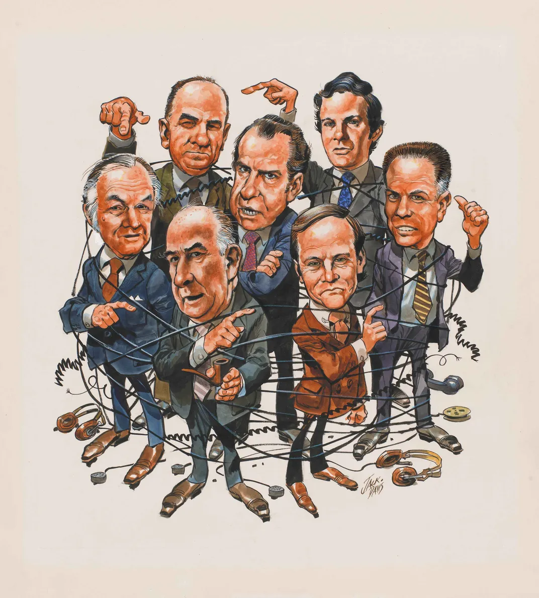 “Watergate Breaks Wide Open” by Jack Davis, 1973