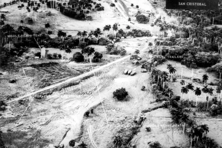President Kennedy declassified images like this one that showed medium-range ballistic missile launch sites in the Cuban countryside
