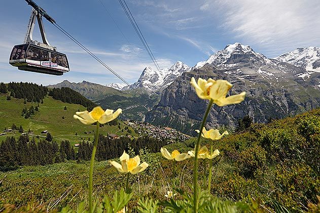 Gimmelwald Switzerland Schilthorn Cableway